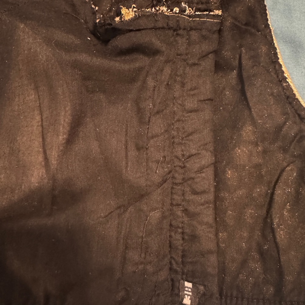 Gold Embroidered Indian Choli Blouse Black Beaded Festival Dance Crop Top M - Picture 7 of 7
